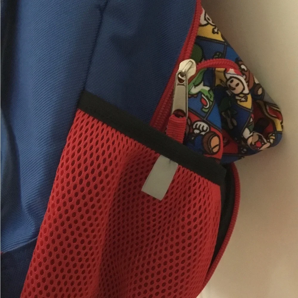 Super Mario Kids Backpack - Red Blue Multicolor